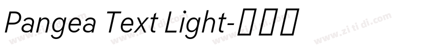 Pangea Text Light字体转换